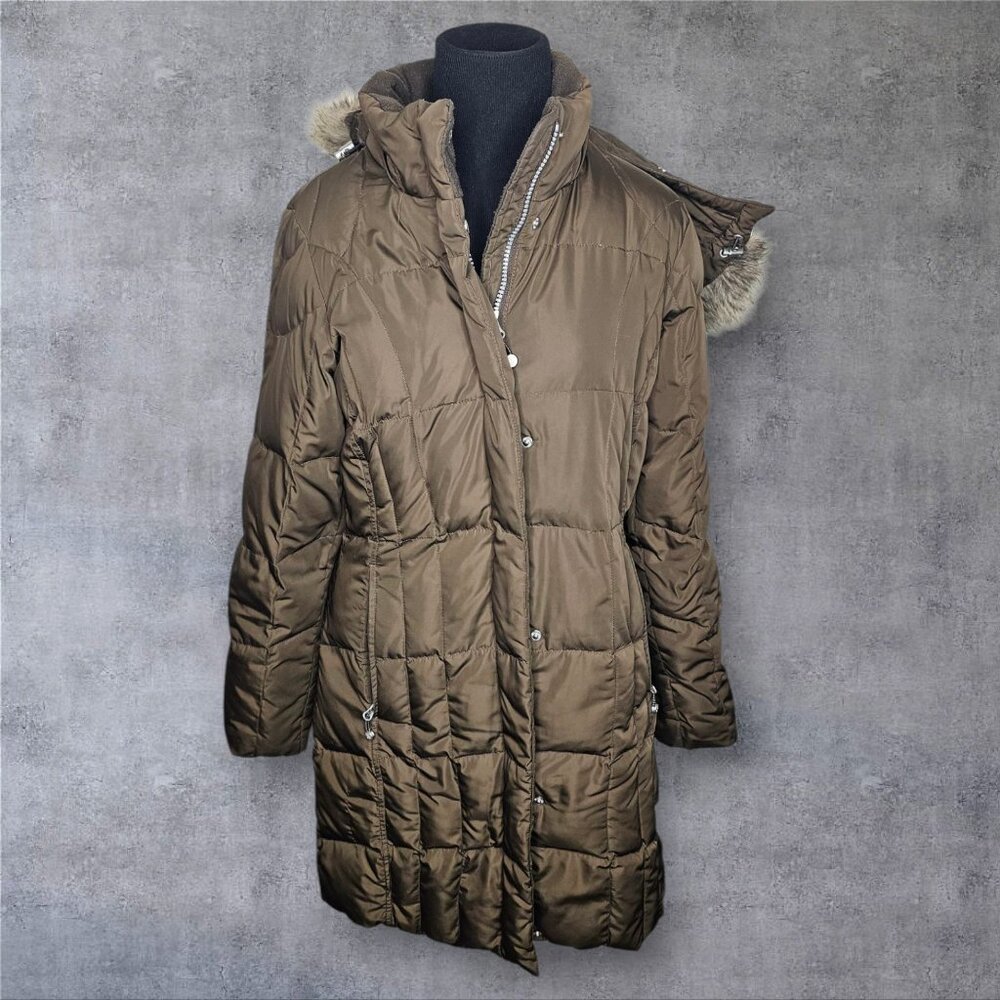 Eddie Bauer Signature Valley Down Parka Goose Down Puffer Jacket Womens Size XSP